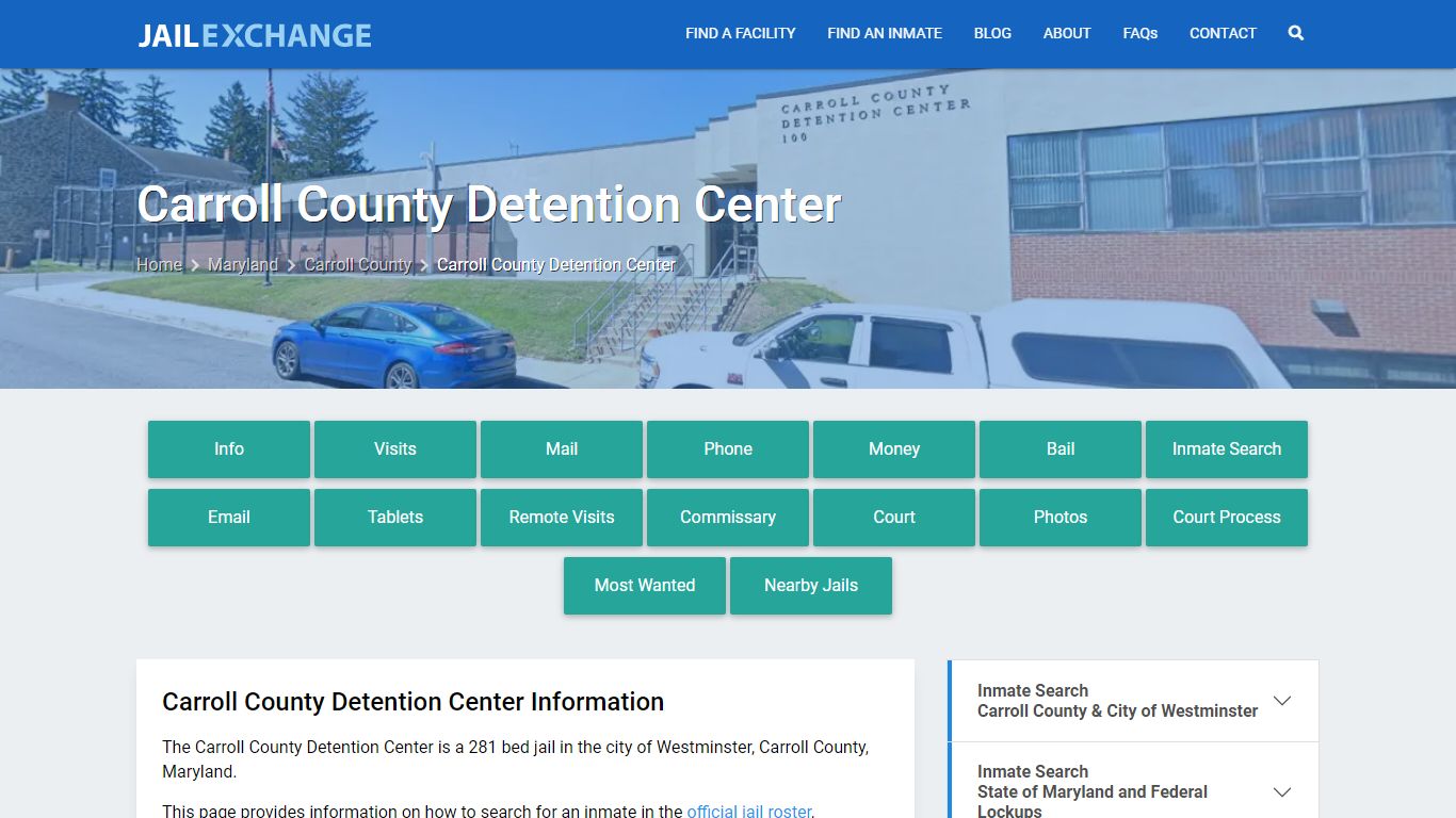Carroll County Detention Center, MD Inmate Search, Information